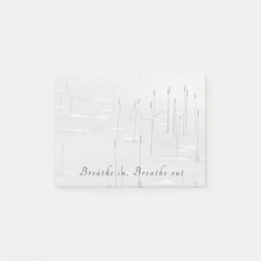 Post-it® Respirez, respirez la scène calme de l'étang d'hiv (Devant)