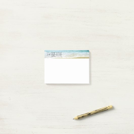 Post-it® Respirez simplement à la plage (Sur un bureau)