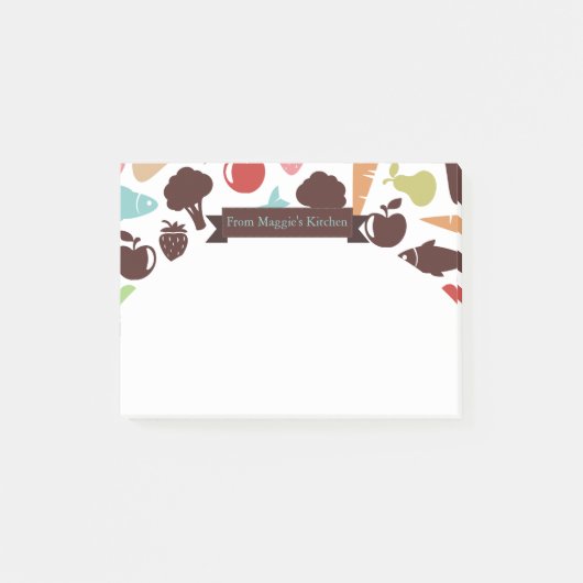 Post-it® Restauration végétale de chef de nourriture de (Devant)