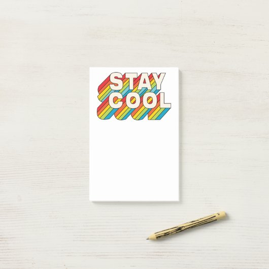 Post-it® Rester Cool (Sur un bureau)