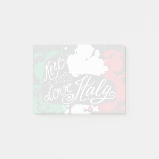 Post-it® Restez au calme et aimez l'Italie (Devant)