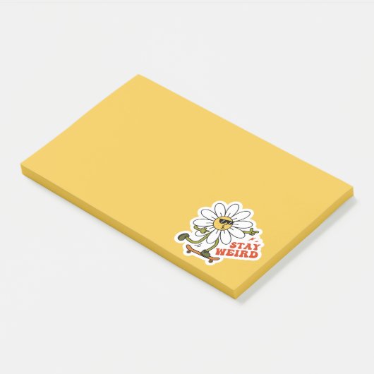 Post-it® Restez bizarre Skateboard Daisy (Incliné)