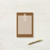 Post-it® Restez calme et votre texte Brown (Sur un bureau)