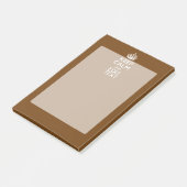 Post-it® Restez calme et votre texte Brown (Incliné)