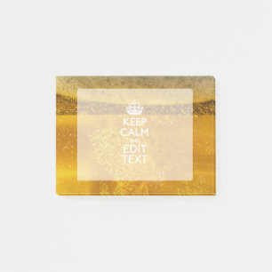 Post-it® Restez calme et votre texte pour une bière Cool