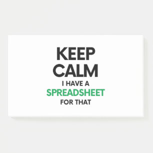 Post-it® Restez calme J'ai une feuille de calcul pour ça - 