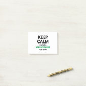 Post-it® Restez calme J'ai une feuille de calcul pour ça -  (Sur un bureau)