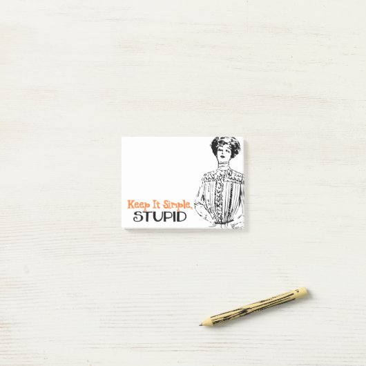 Post-it® Restez Simple, Stupide | Citation victorienne Snar (Sur un bureau)