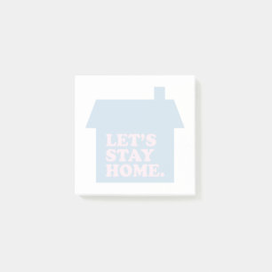 Post-it® Restons à la maison Bleu