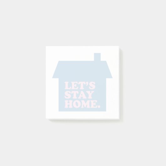 Post-it® Restons à la maison Bleu (Devant)