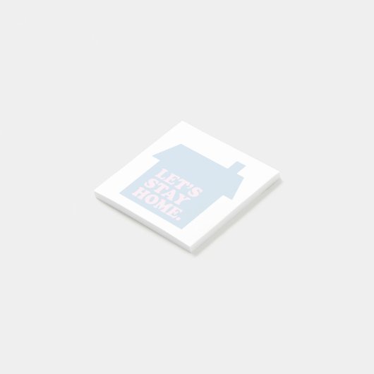 Post-it® Restons à la maison Bleu (Incliné)