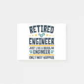 Post-it® Retired Engineer Engineering Retirement Happier (Devant)