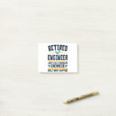 Post-it® Retired Engineer Engineering Retirement Happier (Sur un bureau)