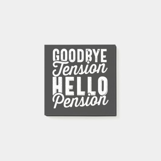 Post-it® Retirement Venin, Goodbye Tension Hello Pension (Devant)