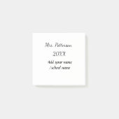 Post-it® Retour à l'école ajouter nom de l'enseignant année (Devant)