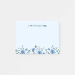 Post-it® Retour à l'école Aquarelle Fleurie Bleue Enseignan