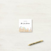 Post-it® Retour à l'école crayons couleur ajouter nom class (Sur un bureau)