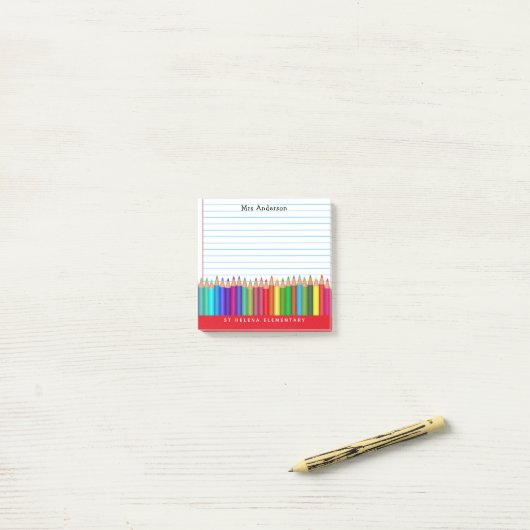 Post-it® Retour à l'école crayons Une note de l'enseignant (Sur un bureau)