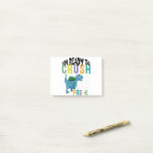 Post-it® Retour À L'École Je suis prêt à écraser le dinosau (Sur un bureau)