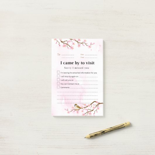 Post-it® Retour Visite Note post-it 001 (Sur un bureau)