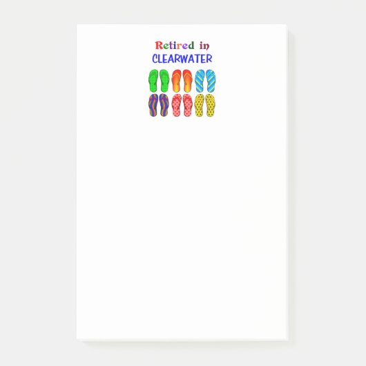 Post-it® Retraité à Clearwater, design populaire, (Devant)