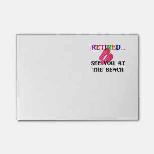 Post-it® Retraité - A la plage, tongs roses