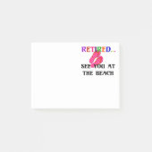 Post-it® Retraité : À la plage, tongs roses (Devant)