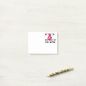 Post-it® Retraité : À la plage, tongs roses (Sur un bureau)