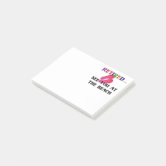 Post-it® Retraité : À la plage, tongs roses (Incliné)