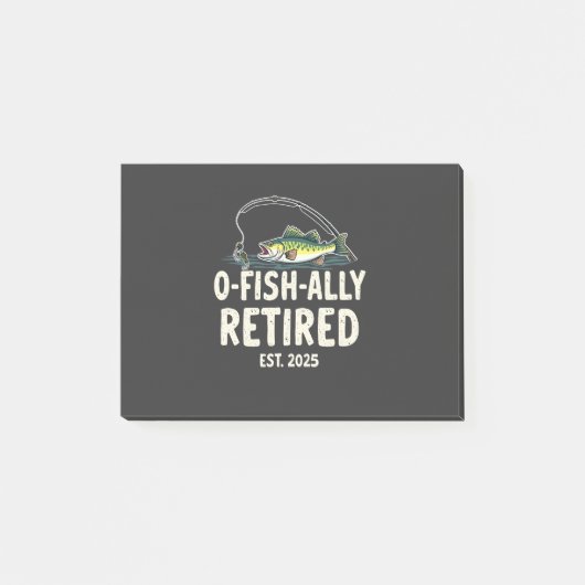 Post-it® Retraité Est. 2025 Retraite Fisher Papa (Devant)