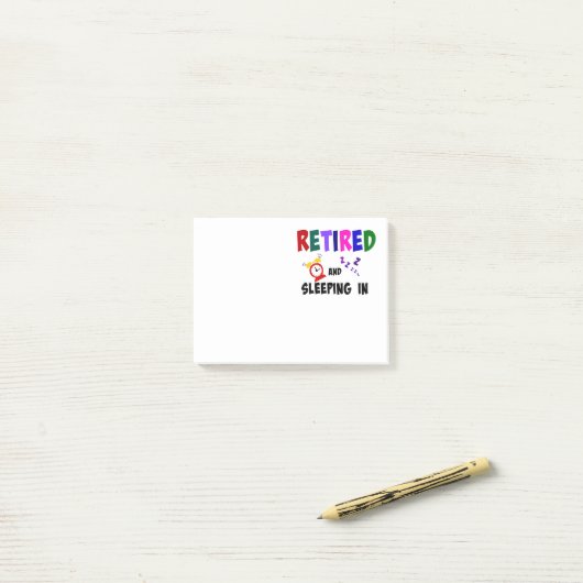 Post-it® Retraité et endormi (Sur un bureau)