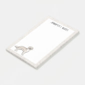Post-it® Retriever du Golden couleur crème anglaise Nom per (Incliné)