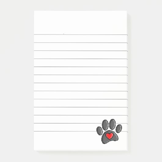 Post-it® Retro 80s jeu vidéo 8 bits Pixel Art Chien Paw Lin (Devant)
