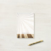 Post-it® Rétro arrière - plan de motif de rayure (Sur un bureau)