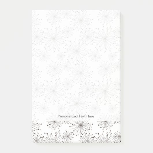 Post-it® Rétro arrière - plan floral (Devant)