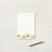 Post-it® Rétro arrière - plan floral (Sur un bureau)