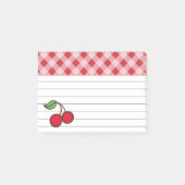 Post-it® Retro Cherry En vichy Kitchen Post It Notes Cadeau (Devant)
