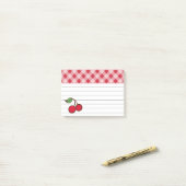 Post-it® Retro Cherry En vichy Kitchen Post It Notes Cadeau (Sur un bureau)