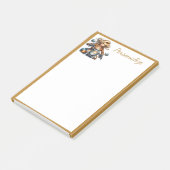 Post-it® Retro Glam Girl Motorcyle Gold Frontière Personnal (Incliné)