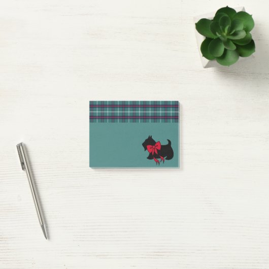 Post-it® Retro Holiday Scottish Terrier Post It Notes (Bureau)