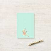 Post-it® Retro Image of A Figure Skater In A Pink Outfit (Sur un bureau)