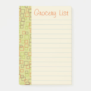 Post-it® Retro Kitchen Liste d'épicerie Post It Notes Cadea