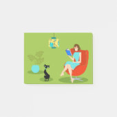 Post-it® Retro Lecture femme Post-It Notes (Devant)