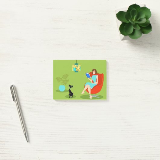 Post-it® Retro Lecture femme Post-It Notes (Bureau)