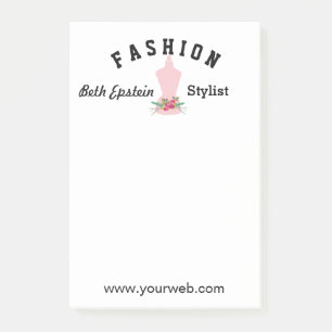 Post-it® Rétro mannequin de roses de mode vintage de rose