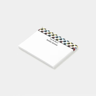 Post-it® Rétro motif de couleurs primaires de lunettes de
