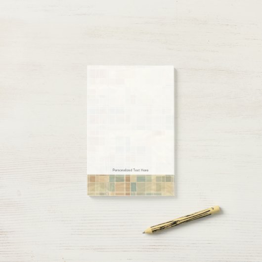 Post-it® Rétro motif géométrique 2 (Sur un bureau)