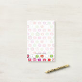 Post-it® Rétro motif mignon de pomme (Sur un bureau)