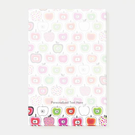 Post-it® Rétro motif mignon de pomme (Devant)