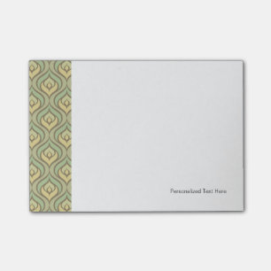 Post-it® Rétro motif vert et jaune vintage